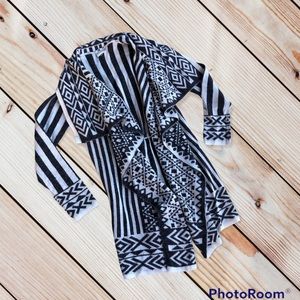 Sioni L 15% wool open cardigan